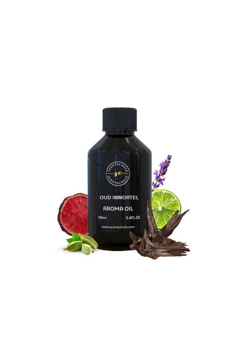 Oud Immortel Diffuser Aroma Oil 100ml – Limoncello Incense Oud Patchouli Woody Tobacco Luxury Fragrance Oil for Home, Hotel & Office