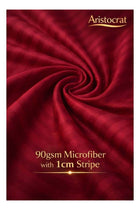 3‑Piece Striped Microfiber Flat Bed Sheet Set, suitable for Queen and King sizes, Maroon