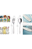 Children'S Cutlery Stainless Steel 6Pcs/ Kids Fork And Spoon Set - Dog & Bunny Engraved