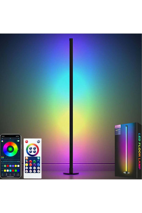 RGBIC Floor Lamp - 16 Million Colors RGB Light with Music Sync & Timer Setting, LED Lamp for Living Rooms, Bedrooms, and Gaming Rooms
