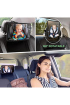 Baby Car Mirror Rear Facing Car Seat Mirrors Baby Car Monitor with Wide Crystal Clear View, Shatterproof, Easy Assembled, Easily Observe the Baby Move