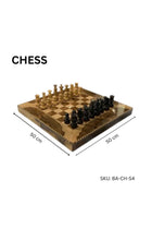 Schondor- Decorative Chess-Backgammon- Luxury Set-model ,BA-CH-S4-size,L50xW50xH5