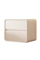 Household Simple Microfiber Leather Small Bedside Table, 2-Layer Storage Cabinet, 50×40×47CM