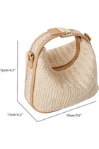 Women Shoulder Bag Crossbody Sling, Ladies Tote Clutch Cross Bags Lightweight Polyester Straw-Woven Satchel