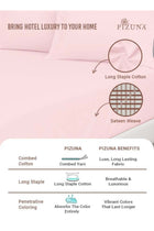 Pure Combed Cotton Fitted Bedsheet King Size 180x200 cm Light Pink, 400 Thread Count