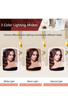 Makeup mirror touch screen vanity mirror with LED brightness adjustable portable USB rechargeable