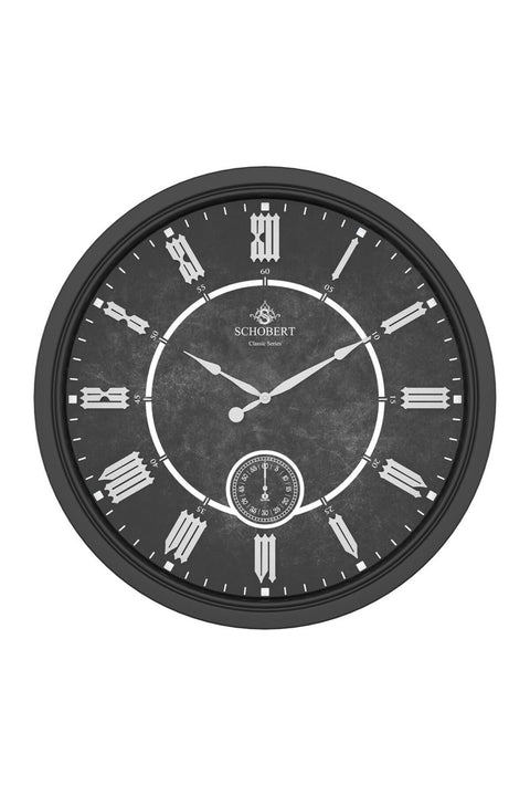Wooden Clock 6450B with Large Numbers in Italian Design 60cm Silent Silky Move