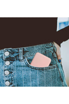 Pocket mirror: an LED makeup mirror with 1X and 3X magnification, featuring a compact, foldable, and handheld design. This light-up compact mirror is perfect as a gift and comes in pink.
