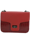 Compact And Sleek With Stylish Croc Effect Pu Leather Handbags For Women Trendy Vintage Handbag Women Bags Casual Red Bag
