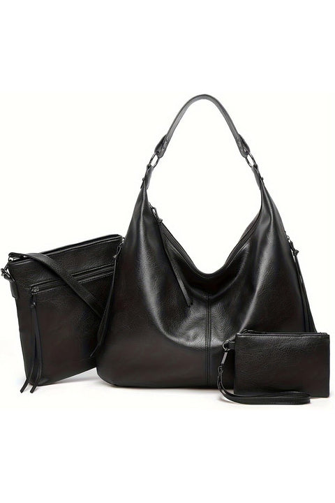 Ashioup Hobo Bags for Women, Soft PU Leather, Loose Shoulder Bag, Purse with Zipper