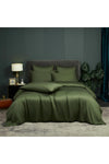 Bamboo Fiber Duvet Cover Set, Olive Green, 155x220cm, 2 Pillowcases