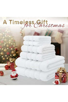 Safi Plus Towel Set Luxury Hotel Quality 600 GSM Genuine Combed Cotton, Super Soft & Absorbent Family Bath Towels 6 Piece Set - 2 Bath Towels, 2 Hand Towels, 2 Washcloths - Bright White