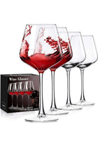 Hand-Blown Wine Glasses Set, Burgundy White Wine Glasses and Red Wine Glasses, 470 ml Wine Glasses for Women, Men, Wedding and Birthday (4)