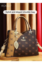 Women Stylish Handbag with Magnetic Snap and Zipper, Large Capacity Shoulder Bag