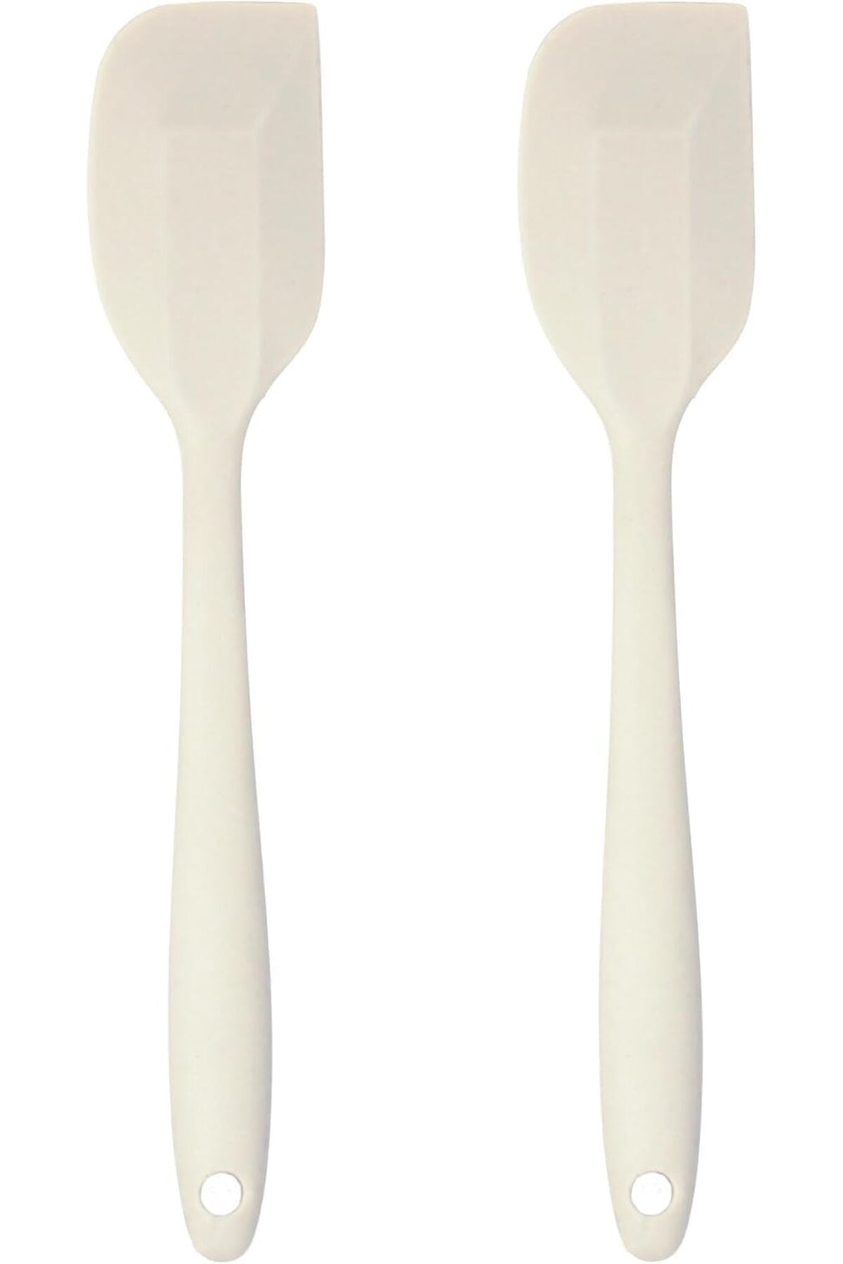 Silicone Spatula Set – 2-Piece Rubber Spatulas for Non-Stick Cookware – Heat-Resistant – Cream