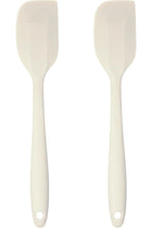 Silicone Spatula Set – 2-Piece Rubber Spatulas for Non-Stick Cookware – Heat-Resistant – Cream