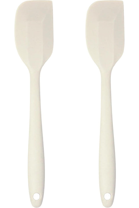 Silicone Spatula Set – 2-Piece Rubber Spatulas for Non-Stick Cookware – Heat-Resistant – Cream