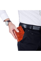 Large Capacity Genuine Leather Bifold Wallet/ Holder for Men with 15 Card Slots QB-027