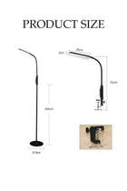 LED Floor Lamp, 2-in-1 Dual Use Eye Protection Touch Standing Lamp Table Lamp, 3 Color & Stepless Dimming LED Floor Lamp with Clip