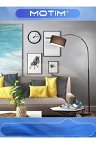 Fabric Shade Floor Lamp Eye-Care Reading Vertical Lamp Atmosphere Standing Tall Lamps for Living Room & Bedroom & Study (Black)