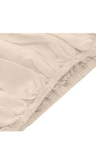 Fitted Sheet for Bed Beige King Size 200 x 200 cm - 100% Microfiber - 40 cm Deep Pocket