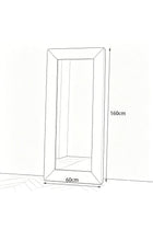 Maple Home Full-Length Mirror,Velvet Floor Mirror,160x60cm Lean-to-Wall Standing Mirror,for Bedroom Entryway