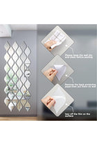 3D Tear Drop Mirror Wall Stickers, 30Pcs Acrylic Removable Silver Decorative Mirrors for Home, Living Room, Bathroom, Office, Dormitory, Peel and Stick Wall Decals