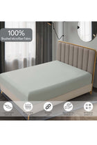 Bedding Fitted Sheet 3-Pcs King Size Solid Bed Sheet Set Fits(180x200CM) With Pillowcases And 35 CM Extra Deep Brushed Microfiber Bed Sheet