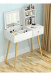 Deal Multifunction Modern Upgraded Design One Drawer Vanity Makeup Glass Mirror Dressings Storage 15 mm Thickness Wood Sheet Table 80 x 40 x 111 cm