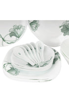 36pcs Opalware Dinner Set RF12880 Square, Includes Serving Platters, Dinner, Soup and Desserts Plates, Side Bowls and Spoons