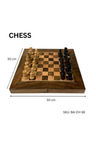 Schondor- Decorative Chess-Backgammon- Luxury Set-model ,BA-CH-S6-size,L50xW50xH5
