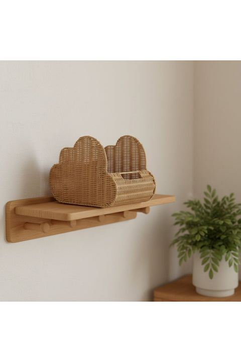 Marketplace Haze Metal & Rattan Storage Basket - Natural