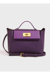 Bags for Ladies Luxury Women Handbag Crossbody Shoulder Bag Elegant Top Handle Mini Tote with Lock Closure Premium Purple Bag for Work Travel Daily Use