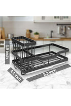 Kitchen Sink Shelf,Soap Sponge Drain Rack Holder,304 Self-Drainage Kitchen Sink Caddy,Rustproof Waterproof Quick Drying Dish Sponge Organizer,Bathroom Accessorie(Black)