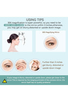 30X Magnifying Mirror With Suction Cup for Easy Mounting, 6 Inch Travel Makeup Mirror, Stick on Shower Mirror for Plucking Eyebrows