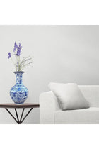 Blue Ceramic Vases For Home Decor 50 Cm - Bedroom Decor Vase - Living Room Decorations For Shelves