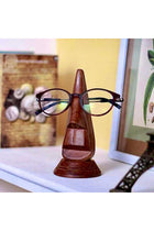 Round Base Handmade Wooden Spectacle Eyeglass Holder, Sunglasses Holder, Eyewear Retainer Organizer Display Stand for Desktop Decoration - 6 inch