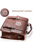 Women's PU Leather Satchel Purse, 12 Inch Bag Crossbody Shoulder Bag Vintage Style Messenger Casual College Backpack Chic Shoulder Bag Crossbody Satchel PU Leather College Bag Retro Travel Bag
