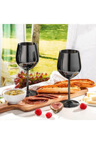 Wine Glasses Set of 4, 18oz Stainless Steel, Unbreakable & Portable Stemmed Metal Wine Glass