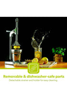 RF 8674 Citrus Juicer | Heavy-Duty Iron Base | Stainless Steel Juice Cup & Strainer | Aluminum Handle Manual Lever Juicer for Smooth & Fresh Extraction