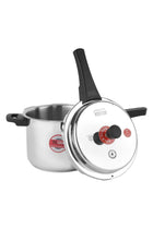 5Liters Elegant Design & High Quality Material Stainless Steel Pressure Cooker With Induction Compatible Silver