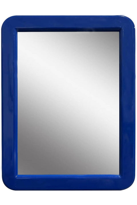 Locker Mirror Magnetic for Boys or Girls Locker, Navy Blue 5" x 7" - Real Glass Magnetic Mirror for School Locker, Office, Home | Easy-mount backing | Essential school locker accessory & decor for stu