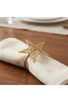3 Piece Star Napkin Ring - Gold