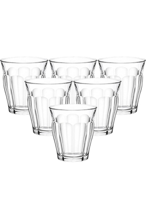 Set of 6 Turkish Coffee Glass Cups 90ml (3oz) – Clear Arabic Tea Glasses – Small Espresso Cups – Thick Durable Glass for Tea & Coffee