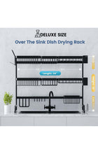 3 Layer Over The Sink Dish Drying Rack Organizer Black