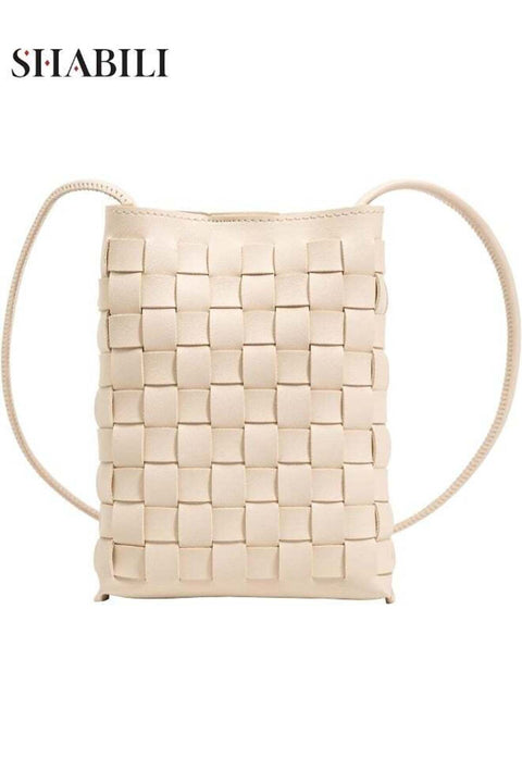 Women Shoulder Bag Tote, Ladies Crossbody Sling Satchel, Woven PU Leather Large Capacity Magnetic Closure Slot Pocket Adjustable Strap, Versatile Daily College Student Casual Travel Party Use