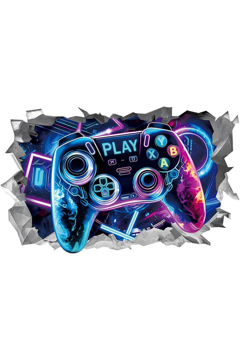 NALACAL 3D Game Wall Sticker, Large Gaming Wall Decals, Wallpaper, Boys Bedroom, Gamer Con