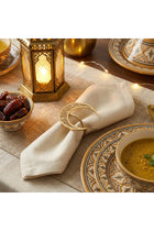 3 Piece Moon Napkin Ring - Gold