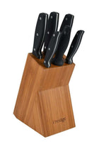 7-Piece Complement Knife Block Set Silver/Black/Orange
