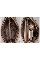 Women's 4 Pcs Handbags Tote Bags Shoulder Bag Set PU Leather Top-Handle Bag Large Shoulder Bag Crossbody Clutch Purse